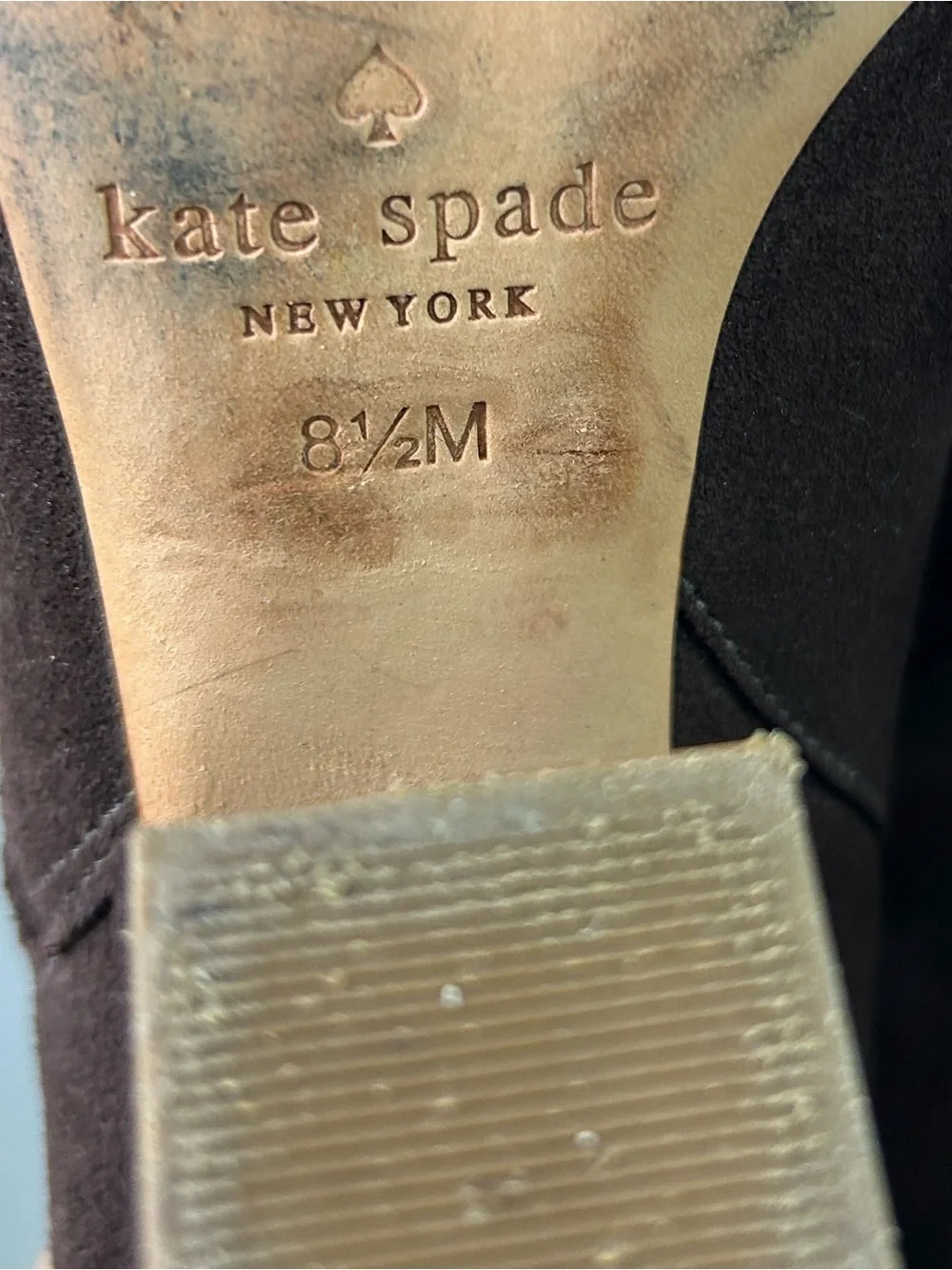Kate spade New York Suede Ankle Boots Size 8.5M chocolate‎ Brown
